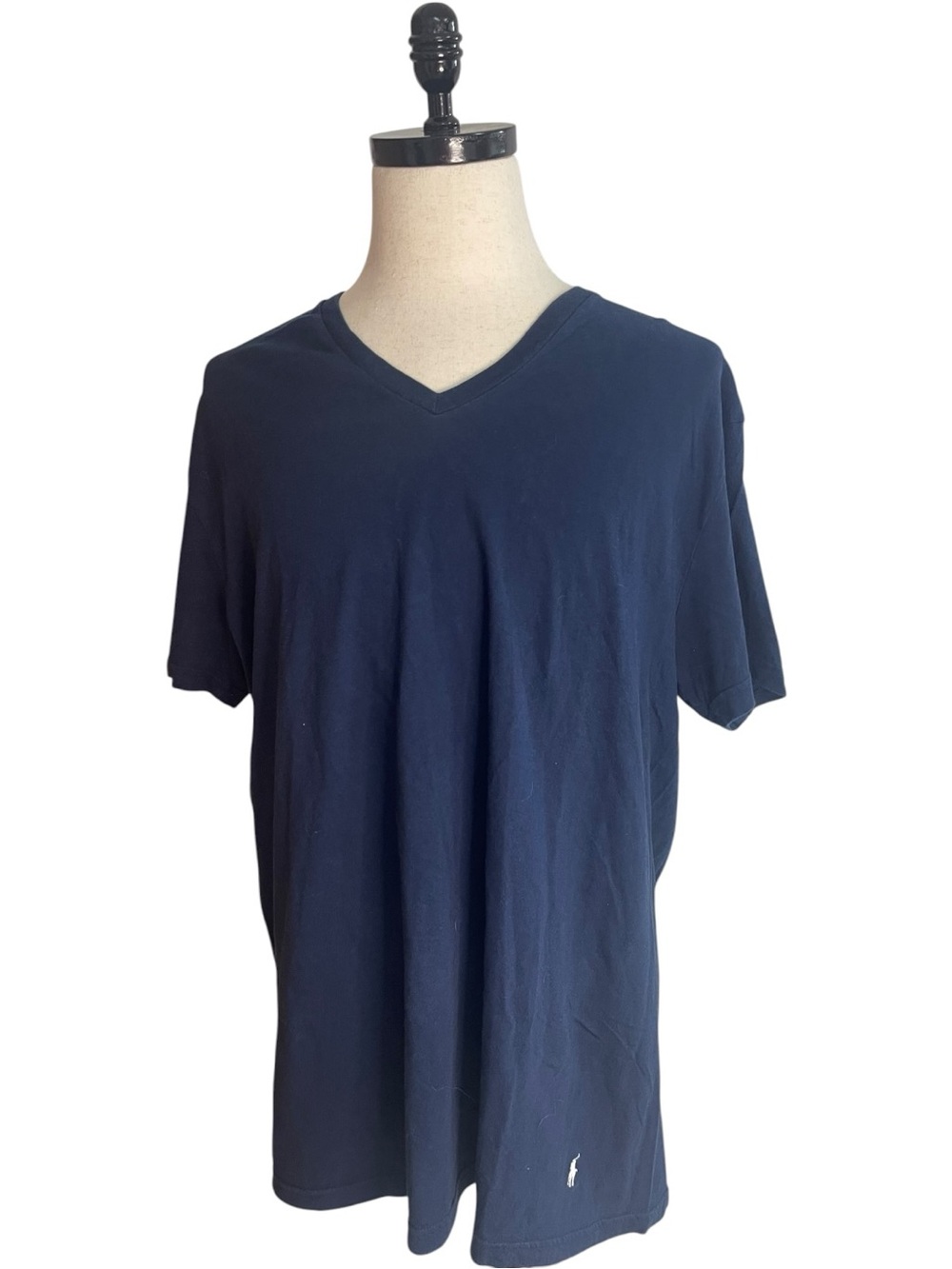 Polo Ralph Lauren V-Neck Short Sleeve T-Shirt Navy Blue